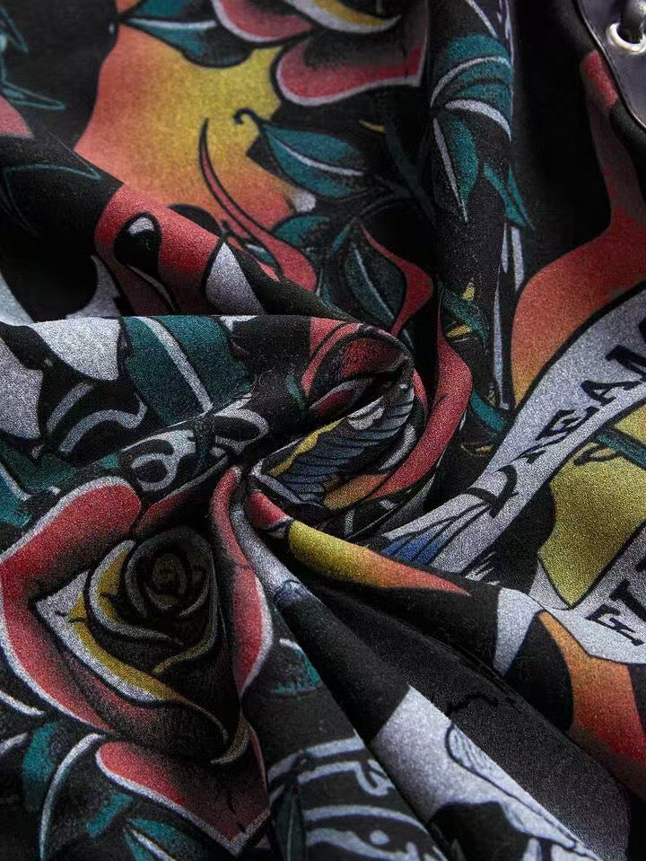 Sexy hot girl fashion dark print fitted strapless dress