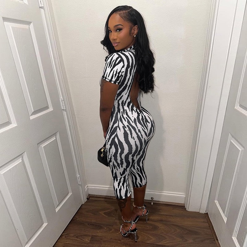 Women Print Short Sleeve Jumpsuit 2026 Summer Street Sexy Party Vacation One Piece Overall