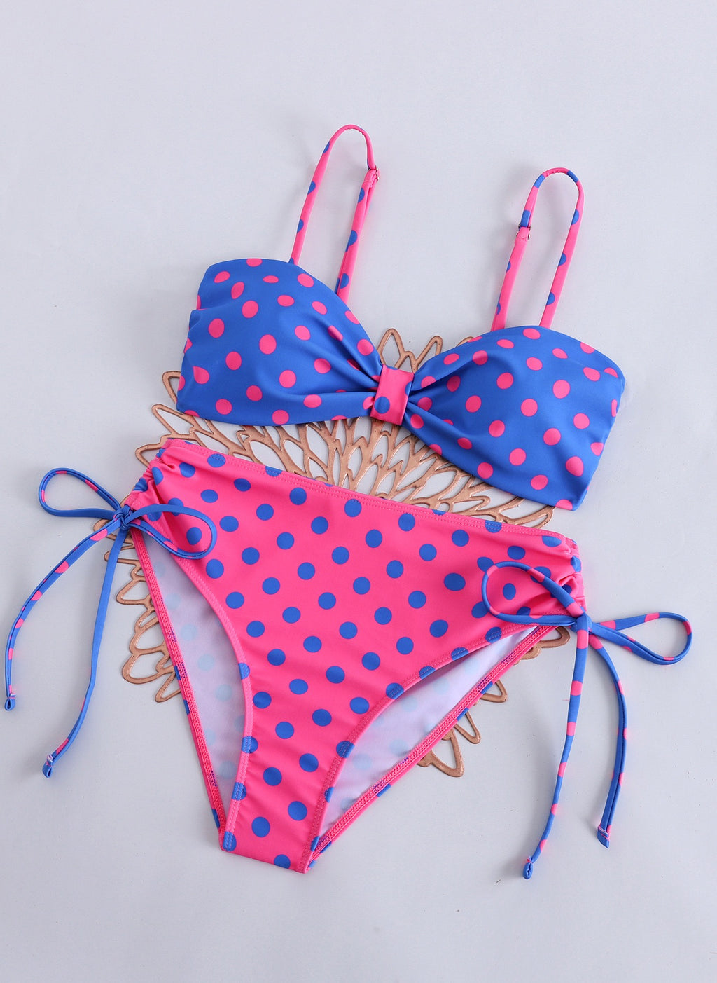 Swimsuit Bikini 2026 Polka Dot Print Swimsuit Sexy Women's Beach Vacation Two-piece Set