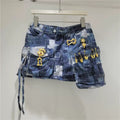 Summer 2026 Women's Denim Skirt Metal Decor A-line High Waist Mini Skirts